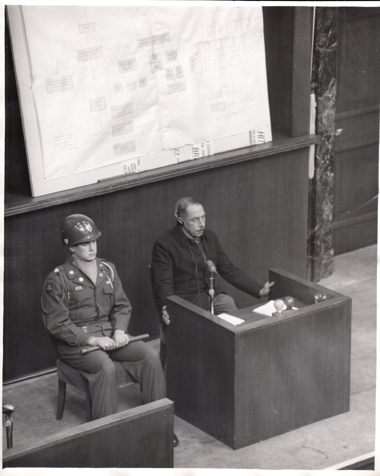 Prof. Kurt Gutzeit on witness stand during the Doctors' Trial