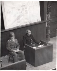 Prof. Kurt Gutzeit on witness stand during the Doctors' Trial