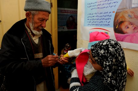 PRT Farah visits children's supplemental feeding center at Farah City hospital 121222-N-LR347-080