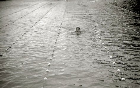 Prueba de natación en el puerto de San Sebastián (16 de 17) - Fondo Car-Kutxa Fototeka photo