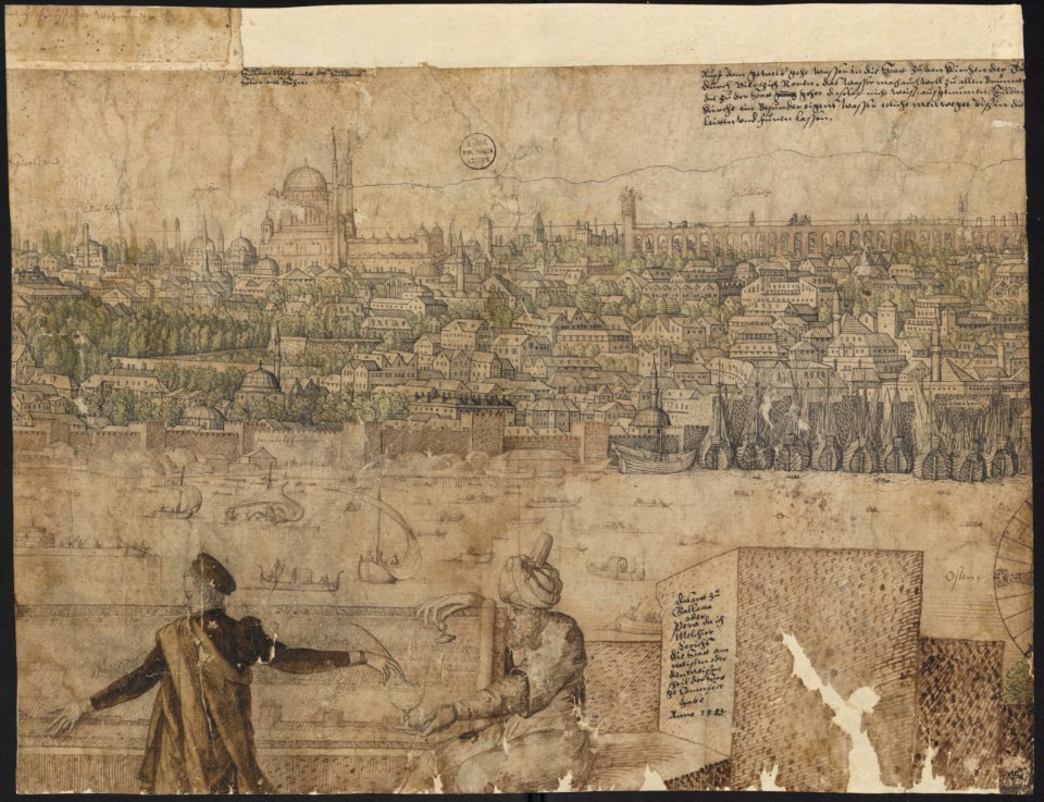 Prospect of Constantinople, Sheet 11, Melchior Lorck, 1559