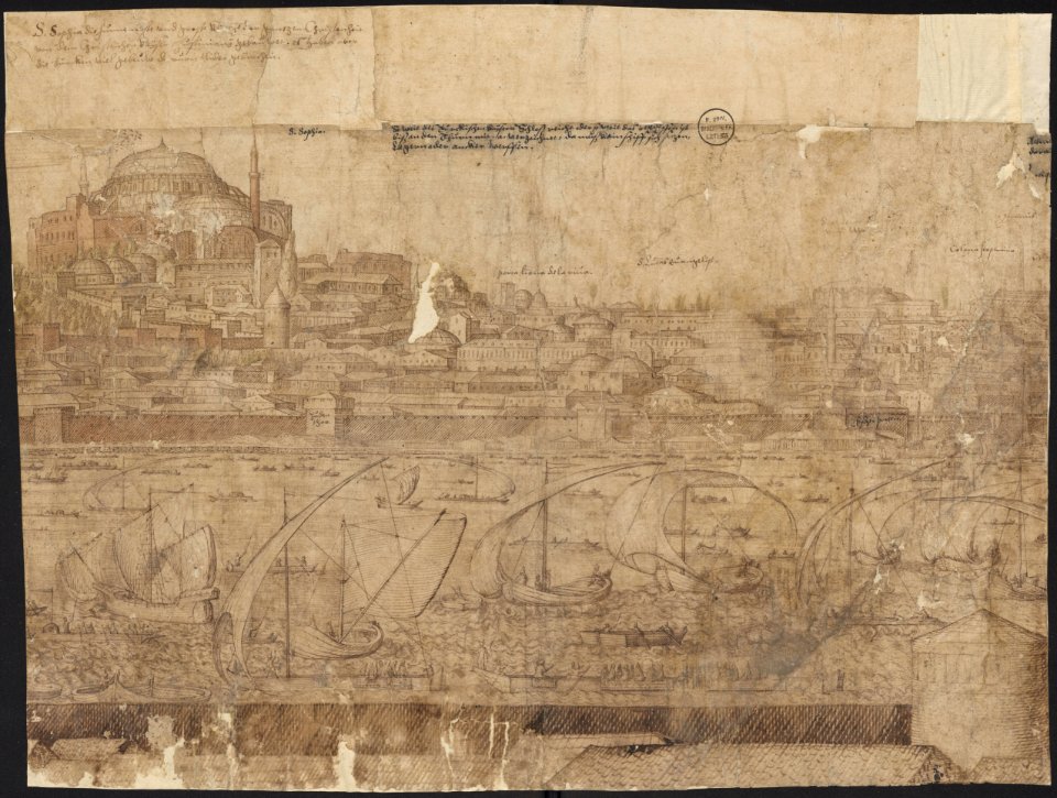 Prospect of Constantinople, Sheet 6, Melchior Lorck, 1559