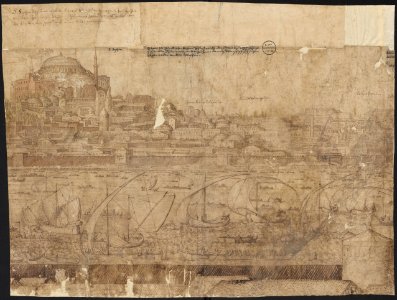 Prospect of Constantinople, Sheet 6, Melchior Lorck, 1559