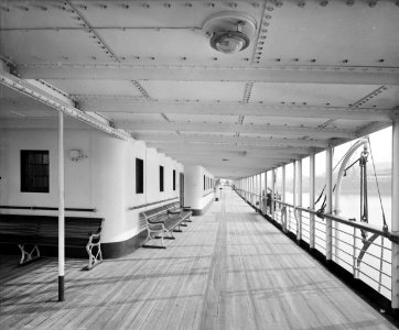 Promenade Deck on the 'Balmoral Castle' (1910) RMG G10622 photo