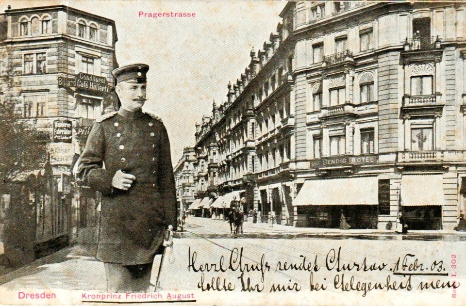 Príncipe heredero de Sajonia bella época Dresde