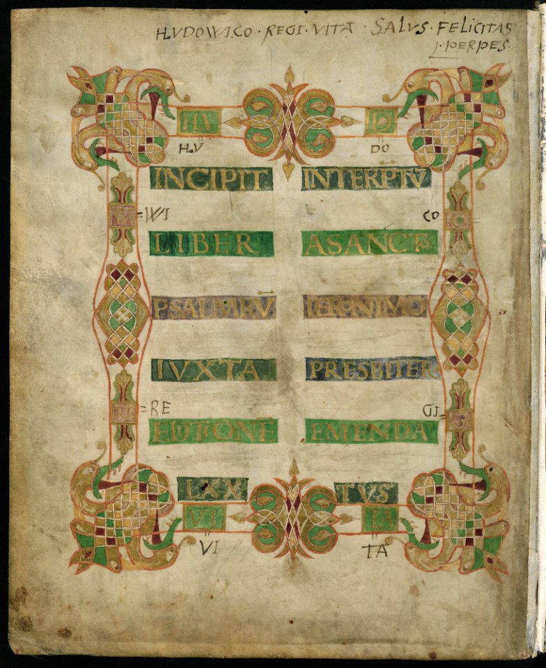 Psalter Ludwigs des Deutschen - f2v