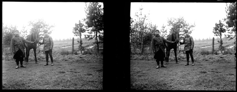 Prouzel. Marche. R. Berthelé. Combes et le cheval - Fonds Berthelé - 49Fi251