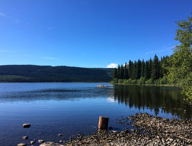 August outdoors lake