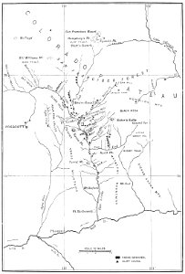 PSM V37 D768 Map of ancient dwellings of the verde valley