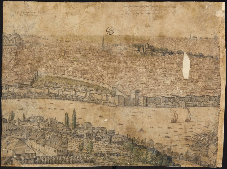 Prospect of Constantinople, Sheet 15, Melchior Lorck, 1559