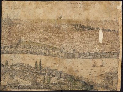 Prospect of Constantinople, Sheet 15, Melchior Lorck, 1559
