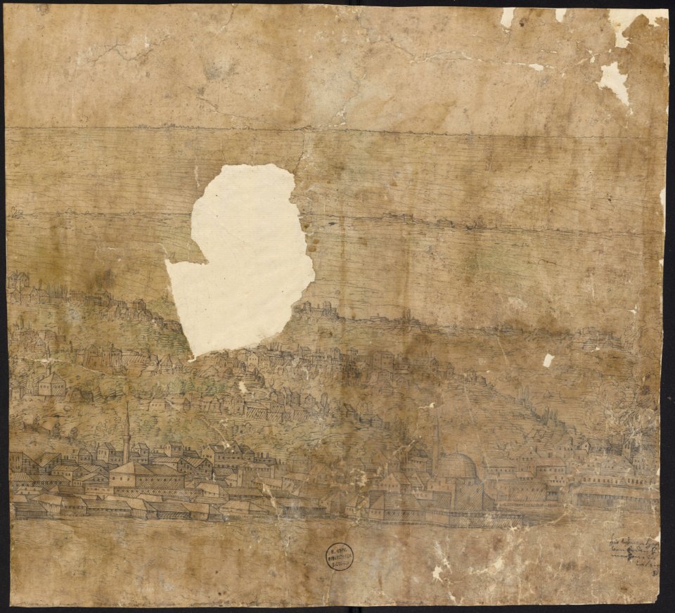 Prospect of Constantinople, Sheet 19, Melchior Lorck, 1559