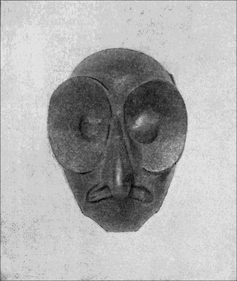 PSM V41 D610 Miniature delaware indian wooden mask 1