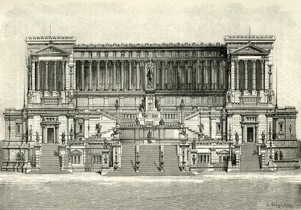 Prospetto del Monumento nazionale a Vittorio Emanuele II