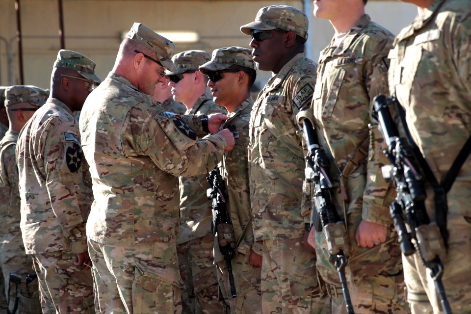 PRT Farah Security Force soldiers awarded Combat Action Badge and Combat Medical Badge 121219-N-IE116-035