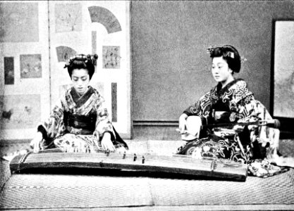 PSM V43 D018 Singing girls playing on the koto and samisen photo
