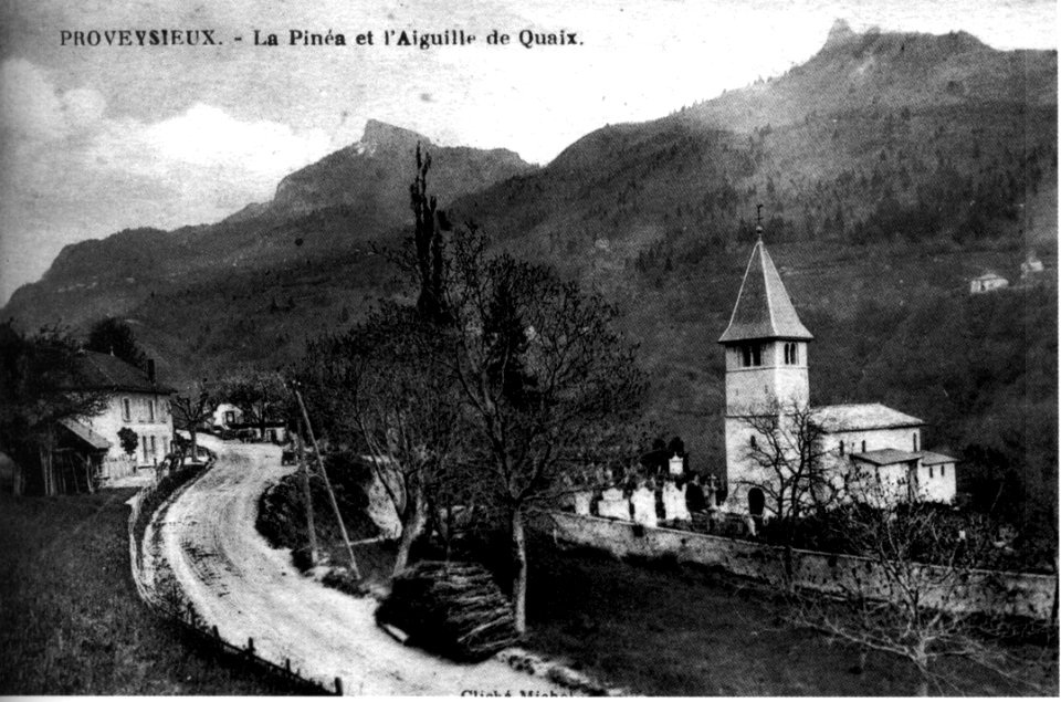 Proveysieux, la Pinéa et l'Aguille de Quaix, 1908, p169 de L'Isère les 533 communes - cliché Michel 