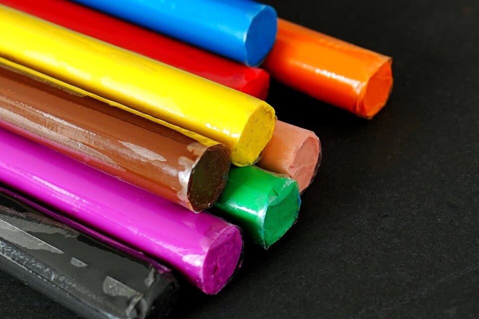 Play dough clay gradient