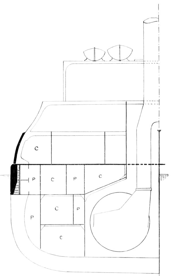 PSM V44 D177 Iowa battleship midsection sectional view