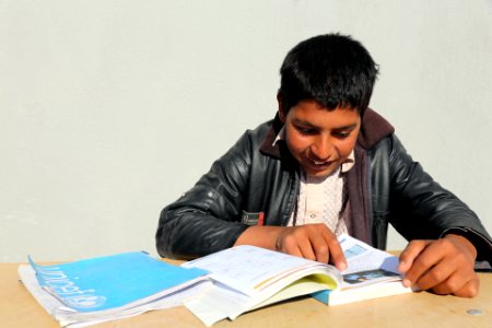 PRT Farah meets with the education director in Farah 130126-N-IE116-135