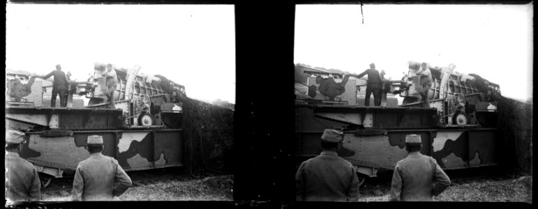 Rampont. 22-10-16. Train blindé. Pièce de 400. Culasse - Fonds Berthelé - 49Fi659