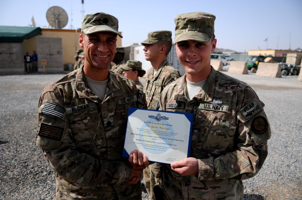 PRT Farah sailors earn Information Dominance Warfare Qualifications 130606-N-LR347-107