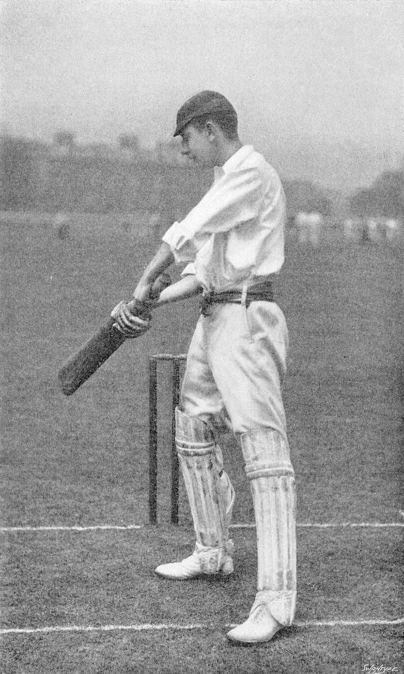 Ranji 1897 page 311 H. D. G. Leveson-Gower's push-stroke in the slips