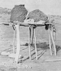 PSM V37 D494 Aboriginal granaries made of willow