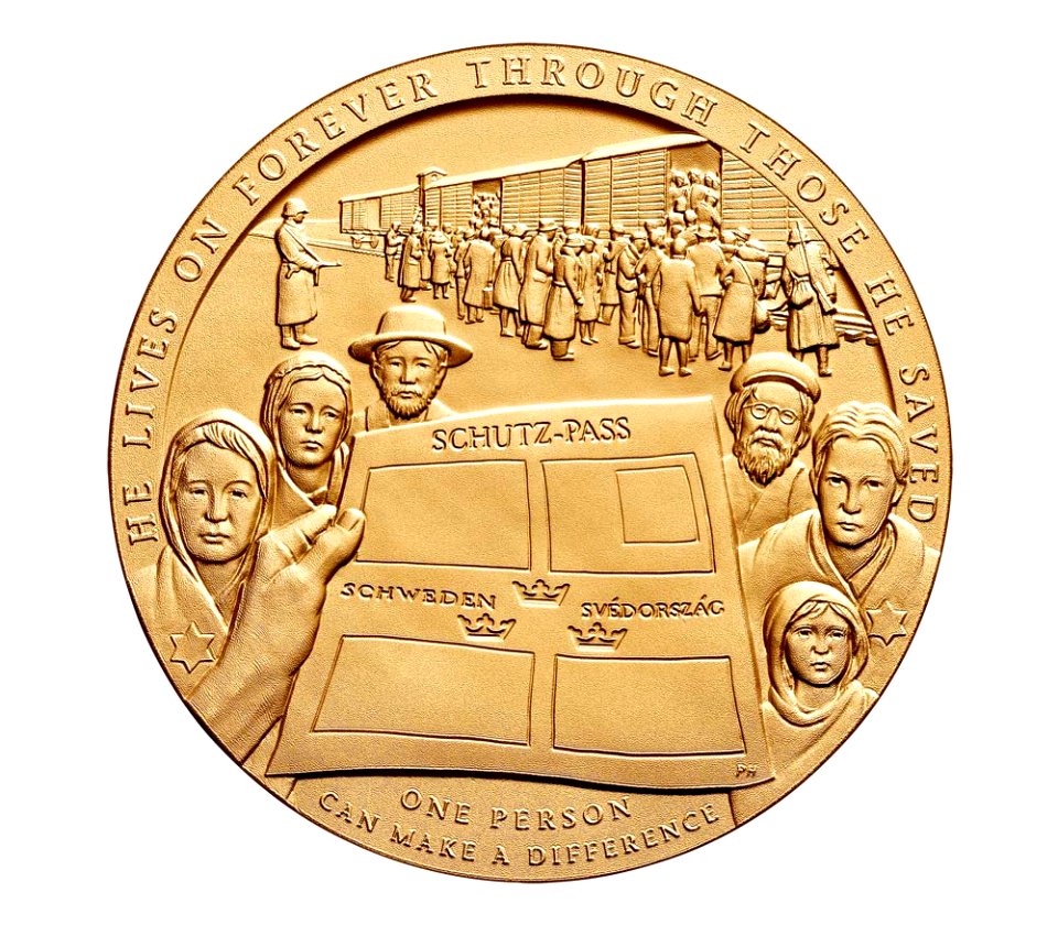 Raoul Wallenberg Congressional Gold Medal (reverse)