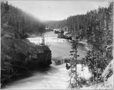 Rapids above falls of the Yellowstone River. Yellowstone National Park. - NARA - 517653