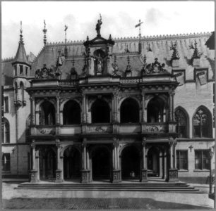 Rathaus, Cologne, Germany, its handsome Renaissance portico of 1569-1571 designed by Wilhelm Vernickel, not long after the 1881 restoration LCCN2002709518