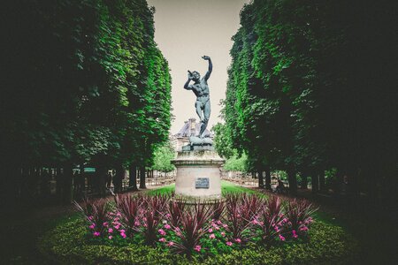 Plants flower statue
