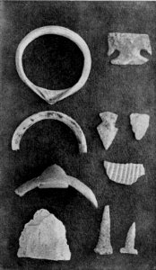 PSM V37 D779 Shell ornaments arrow points and stone from a war club photo