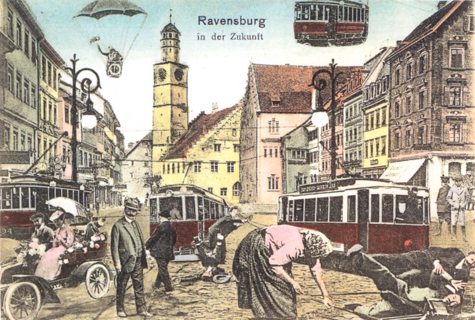 Ravensburg Fastnacht 1908 Scherzpostkarte