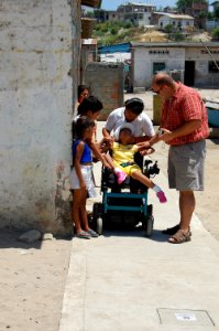 Ramp building in Ecuardor with family