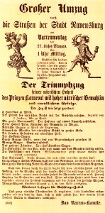 Ravensburg Fastnacht 1865 Großer Umzug