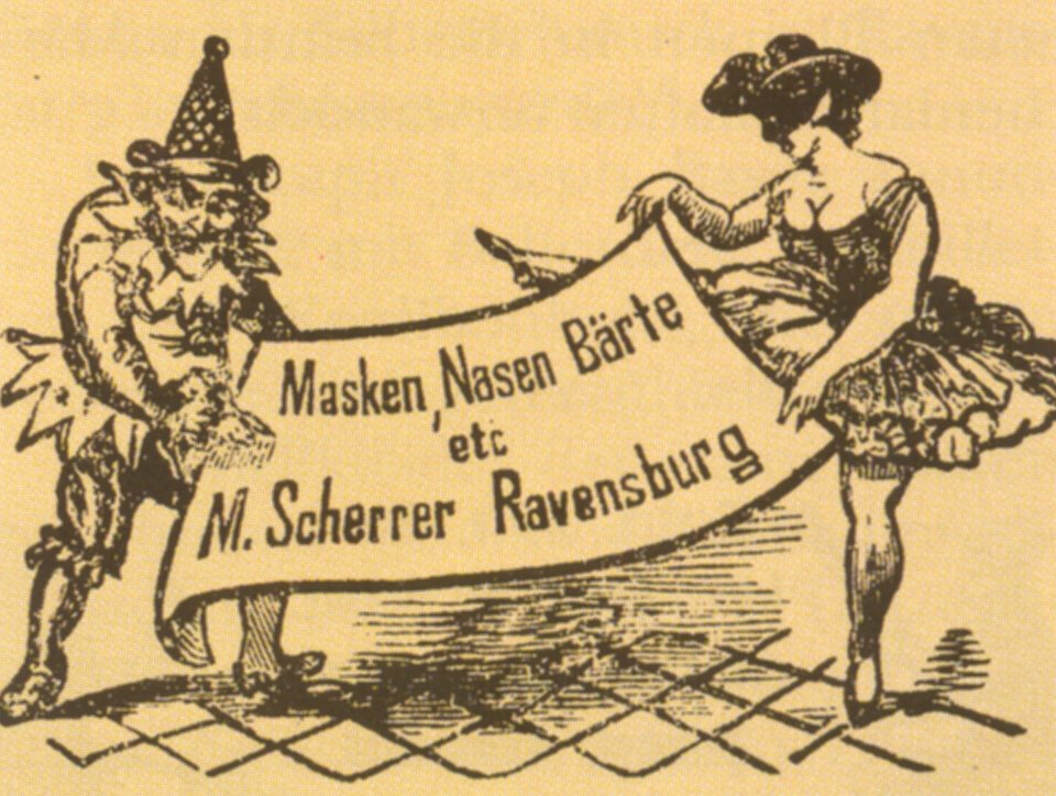Ravensburg Fastnacht 1890 Masken Nasen Bärte