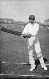 Ranji 1897 Frontispiece Ranjitsinhji hooking