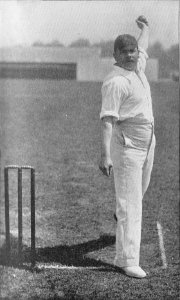 Ranji 1897 page 085 Briggs bowling