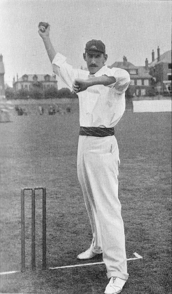 Ranji 1897 page 093 Trumble bowling