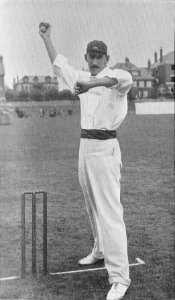 Ranji 1897 page 093 Trumble bowling