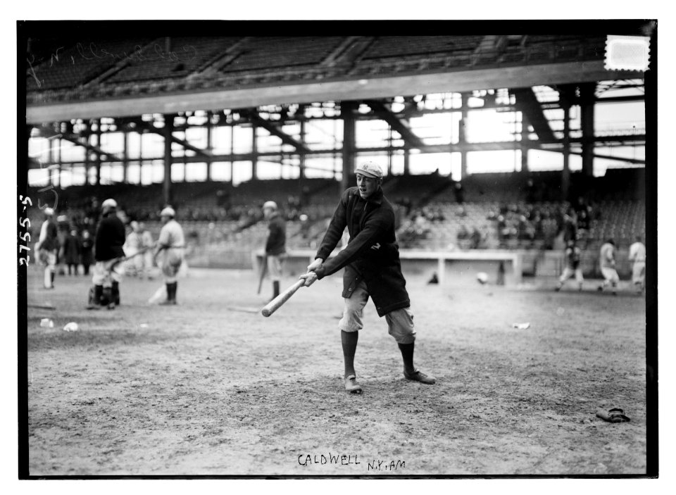 Ray Caldwell, New York AL, at Ebbets Field exhibition game (baseball) LCCN2014693533