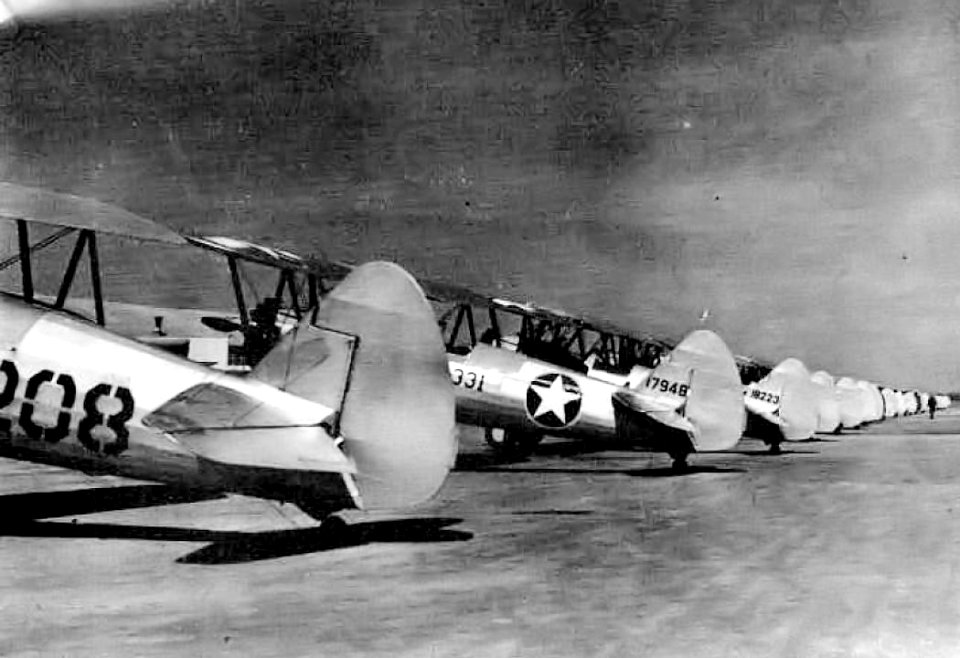 Rankin Field - PT-17 Stearmans on Flight Line