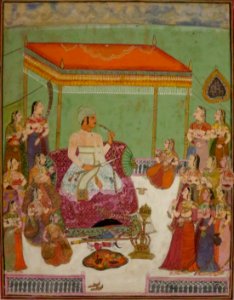 Rao Raja Bishan Singh Ji of Uniara Listening to Musicians, Honolulu Museum of Art, 10802.1