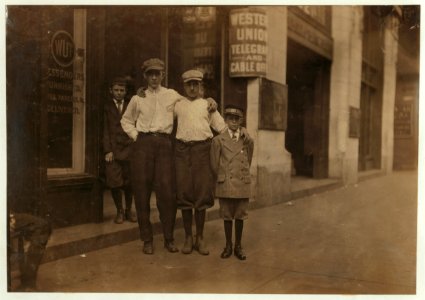 Raymond Bykes, Western Union No. 23, Norfolk Va. Said he was fourteen years old. Works until after 1-00 A.M. every night. He is precocious and not a little 'tough.' Has been here at this LOC nclc.03737