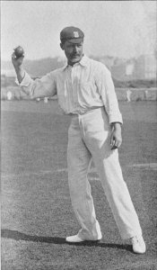 Ranji 1897 page 015 W. Marlow throwing in the ball - Action II