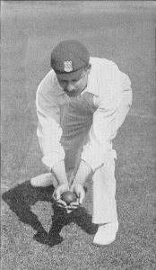 Ranji 1897 page 029 W. Marlow catching the ball low down photo