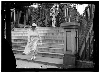 RANKIN, JEANETTE. REP. FROM MONTANA, 1917-1919. LEAVING WHITE HOUSE LCCN2016868053 photo