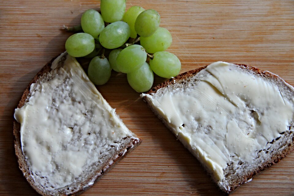 Slice of bread butter salt