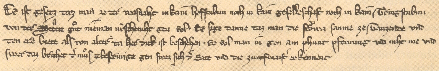 Ravensburg Fastnacht 1353 Stadtrecht A 1353